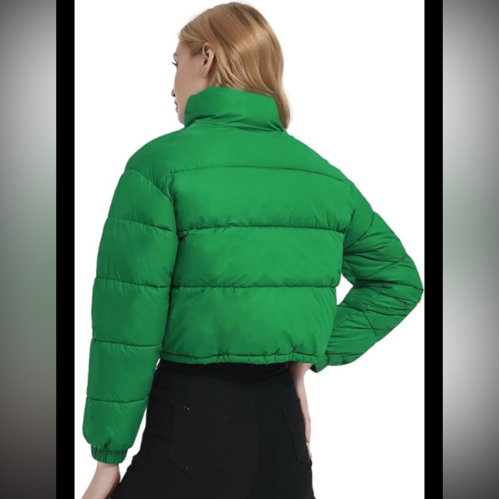 Green Cropped Puffer Jacket - Women's Puffers & Coats